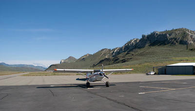 Ground view of Mountains from Runway